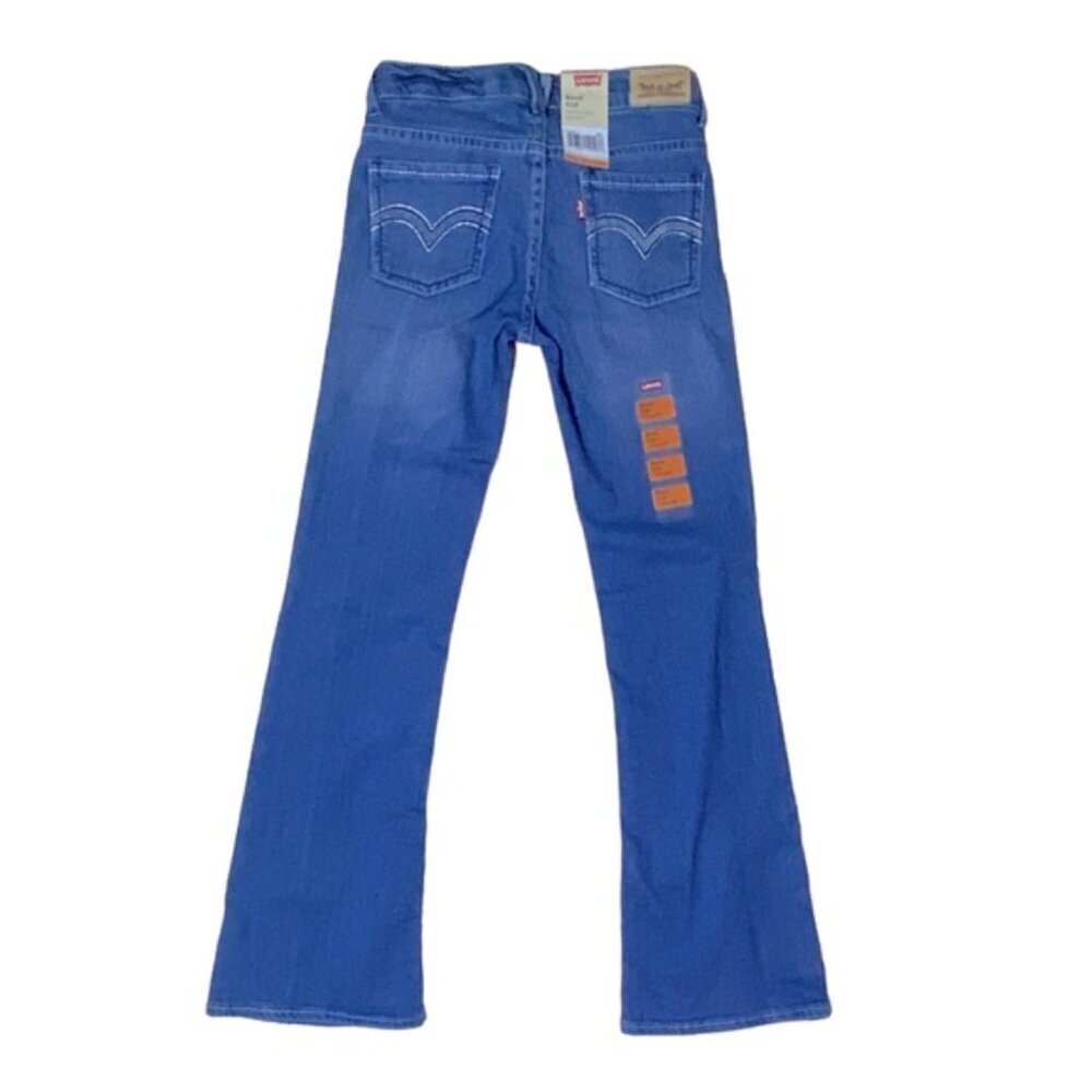 Levi’s Girls Boot Cut Medium Wash Adjustable Waist Stretch Denim Regular Size 7 - Picture 3 of 16